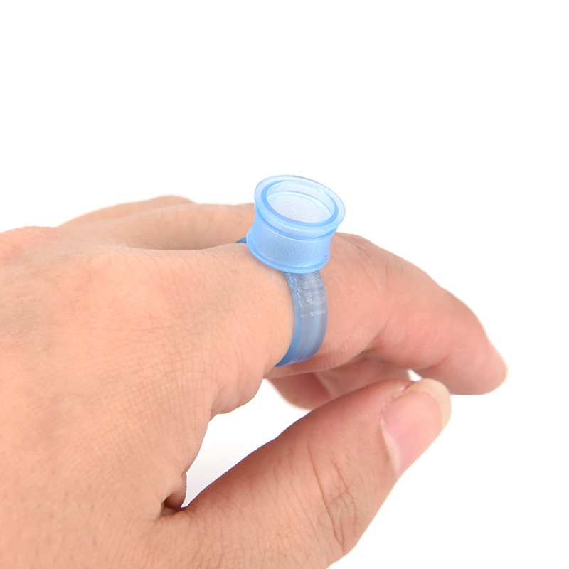 Wholesale Disposable Eyelash Extension Glue Holder 13mm Tattoo Adhesive Pigment Holders Ring 10/100 Pcs/set