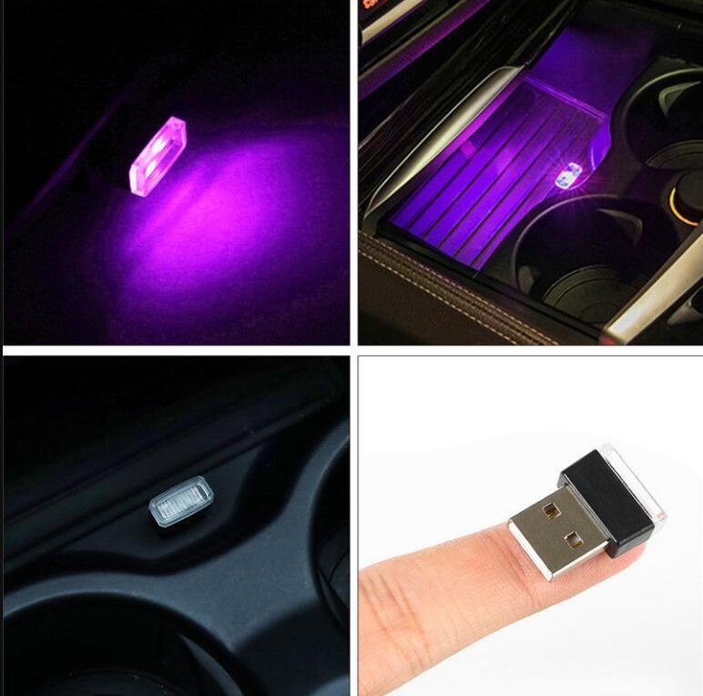 PC Mini Wireless LED Car Light Auto Interior USB Atmosphere Light Plug and Play Decor Lamp Emergency Lighting Auto Products