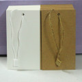 100 pcs Blank Kraft Paper Gift Tags Scallop Label Luggage Wedding Tags 9cmx 5cm+ Hemp String Free shipping