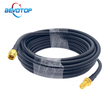 RG58 SMA Male to SMA Female Nut Bulkhead WiFi Antenna Extension Cable RG-58 50 Ohm RF Connector Adapter Coaxial Jumper Pigtail