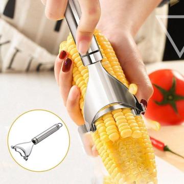 304 Stainless Steel Corn Stripper Melon Fruit Planer with Handle Household Dry Corn Fresh and Raw Corns Rapid Thresher Peeler