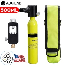 AUGIENB Scuba Diving Cylinder Mini Oxygen Tank Set with bag Dive Respirator Air Tank Pump for Snorkeling Breath Diving Equipment