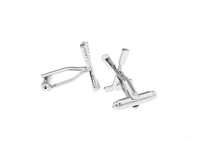 Sport Design Golf Club Cufflinks Non-fading Silver Color Cuff Links Wholesale&retail Quality Brass Material