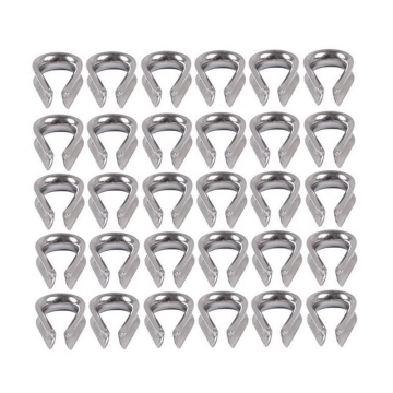 30 PCS M3 Stainless Steel Thimble for 3/32 inch and 1/8 inch Diameter Wire Rope, Wire Rope Chain Thimble