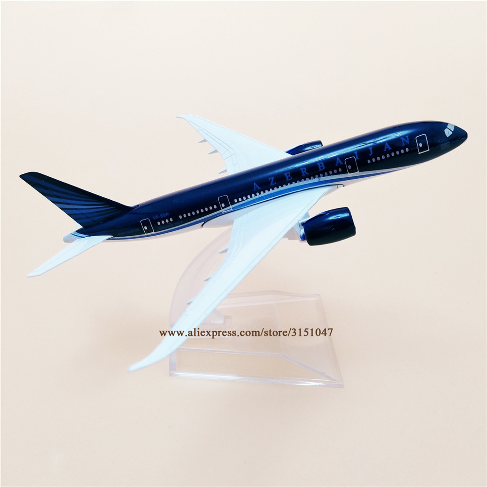 16cm Metal Alloy Plane Model Air Azerbaijan Airlines B787 Boeing 787 Airways Aircraft Airplane Model w Stand Gift