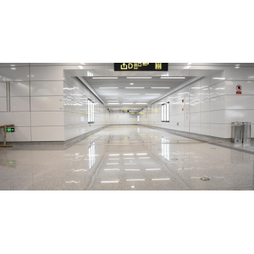 Ceramic powder coating for pedestrian tunnel wall panels