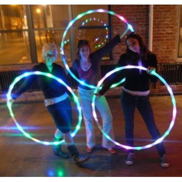 Sport Hoop loose weight materiel sport fitness hoop equipment yoga Circle 90CM 7Color aro LED Flashing Sport body building Ring