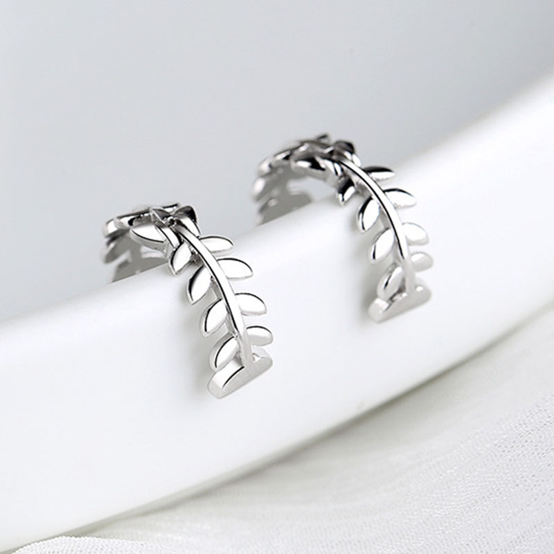 Korean Fashion Jewelry 2020 Olive Leaf Earrings for Women Small Fresh Simple Leaves Earring Jewelry Kolczyki Pendientes