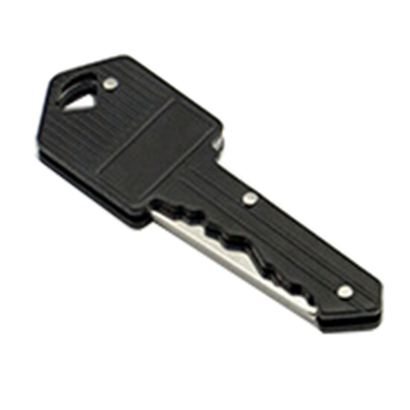 Portable Camping Outdoor Survival Pocket Folding Key Shape Ring Knife Tool Peeler Mini Camping Key Ring Knife Tool Multicolor