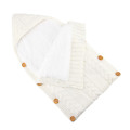 Newborn Baby Sleeping Bags Envelope Winter Fleece Swaddle Blanket Large Stroller Wrap Soft for Boys Girls Knitted Sleep Sack
