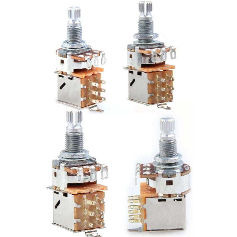 A500K B500K A250K B250K Push Pull Guitar Control Pot Potentiometer Guitar Parts & Accessories