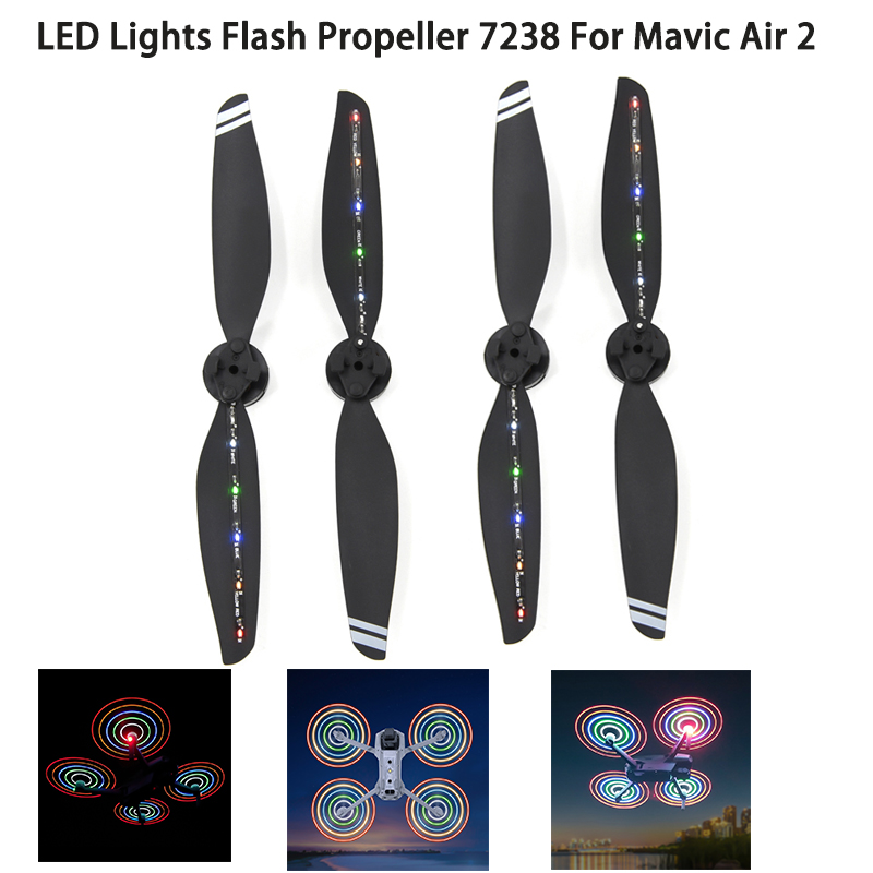 2/4Pcs LED Flash Propeller Mavic Air 2 Quick Release Blade Props for DJI Mavic Air 2 Drone Accessories