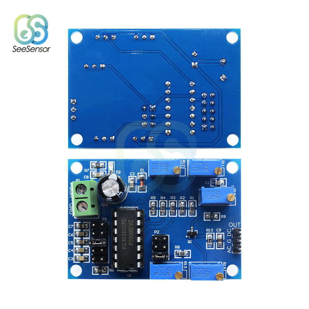 DC 12V 15V ICL8038 Adjustable Signal Generator Module 10Hz-450KHz Medium Low Frequency Triangular/Rectangular/Sine Wave