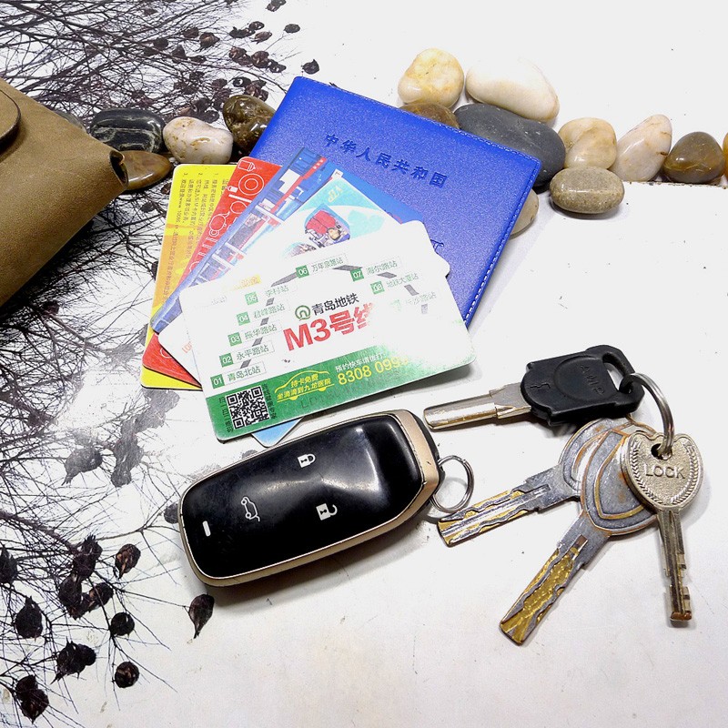 Blongk Small Waist Bag Driver's License ID Card Cover Car Key Case Hand-made Genuine Leather Mini Belt Pack Men Women S9012d-J