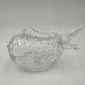 fish shaped large size clear candy jar for food