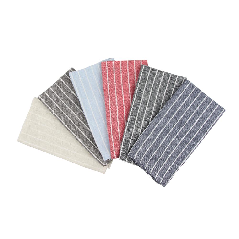 30 x 40cm Set Of 12 Striped cloth Napkins cotton linen dinner table Napkins fabric placemats 6 colors