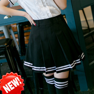 Female school uniforms New England College Student School Dress Short skirt Black Pleated skirt Student Skirt