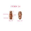 17CB20 1.6mm (2.4mm 3.2mm Optional) Stubby Collet Body TIG Welding Torch WP PTA SR 17 18 26 Consumable Accessories, 5pcs