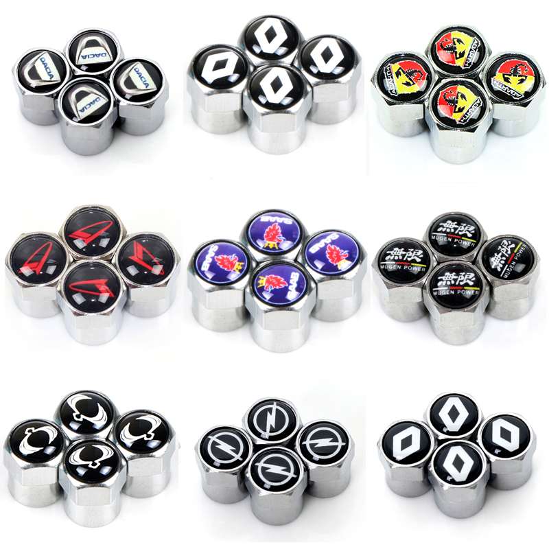 4pcs auto Metal Wheel Tire Valve Caps Stem case for Opel Renault dacia daihatsu alfa romeo ssangyong SAAB daewoo car accessories