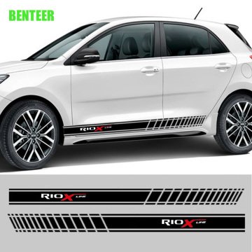 2pcs KK car side body sticker For Kia RIO RIO X LINE