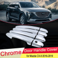 for Mazda CX-9 CX9 CX 9 TC MK2 2016 2017 2018 2019 Chrome Door Handle Cover Exterior Trim Catch Cap Car Stickers Accessories ABS