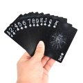 New Creative Gift Durable Poker Quality Plastic PVC Poker Waterproof Black Playing Cards
