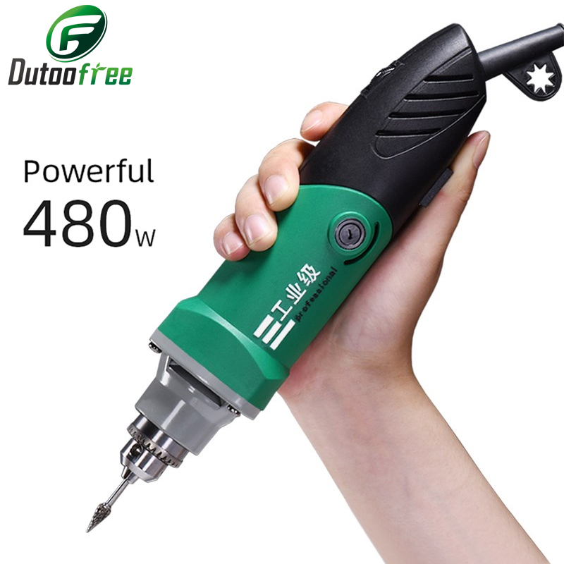 Dutoofree Electric Engraver Dremel Style Mini Electric Drill With Dremel Rotary Tools with Flexible Shaft Electric Hand Drill