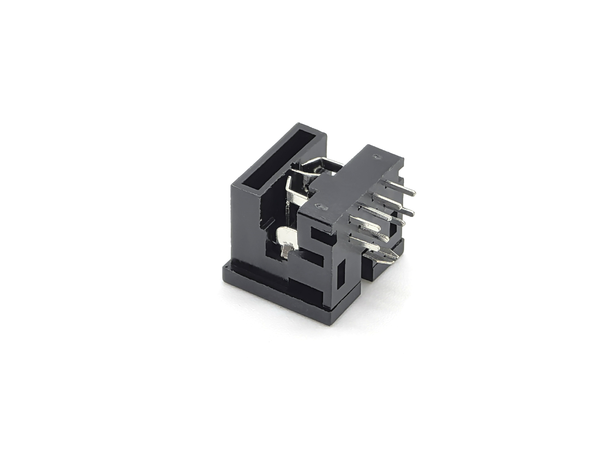 MINI DIN Connector Female Right Angle DIP Black Plastic 8P