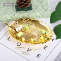 NEVER Golden Leaf shape Clip holder with Metal Paper Clips Stationery tray Clip Dispenser desk storage tray Office Accessories