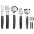 24pcs White Gold Cutlery Sets Luxury Dinnerware Tableware 18/10 Silverware Stainless Steel Table Dinner Knife Dessert Fork Spoon