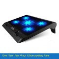 Jelly Comb Laptop Cooler 2 USB Ports and Five Cooling Fans Adjustable Speed Laptop Cooling Pad Notebook Stand for 12-17 Inch