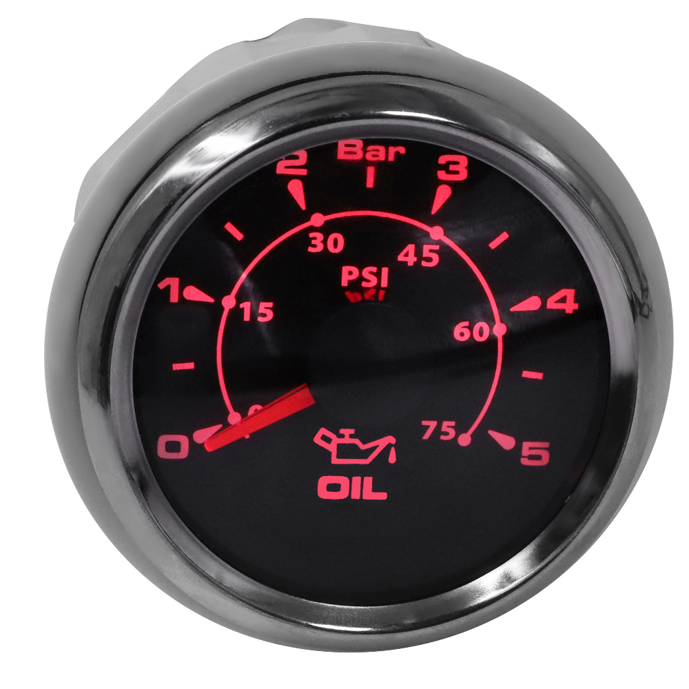 7 Colors Backlight Boat Car Oil Pressure Gauge with 5 Bar / 10 Bar Oil Pressure Meter fit for 9~32V