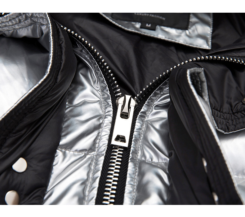 Sliver Long Down Coat For Ladies
