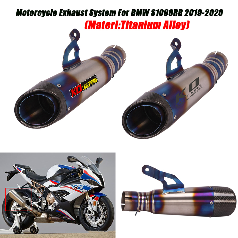 Silp on For BMW S1000RR 2019 2020 Motorcycle Muffler Pipe Set Lossless installation Connect Original Link Pipe Exhaust System