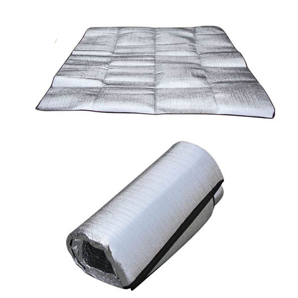 1pc Pad Waterproof Aluminum Foil Camping Mat Foldable Folding Sleeping Mattress Mat Outdoor sleeping mat camping матрас-надувной