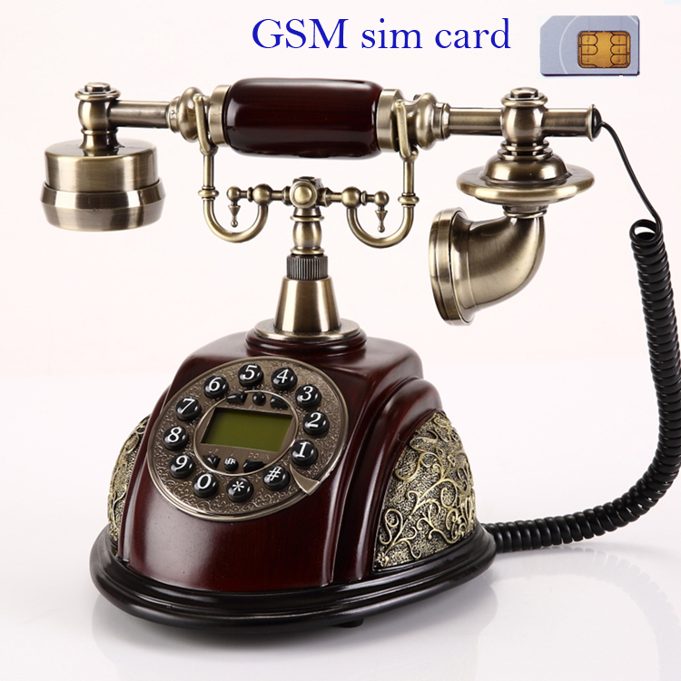 cordless Phone GSM SIM Card Fixed for the elderly old elder Landline antique Fixed Wireless Telephone home office russian world