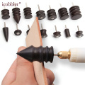 Leather Burnishing Tool Slicker Electric Pointed Head Leathercraft Set Burnisher for Dremel Leather Edge Rotary Polishing Tools