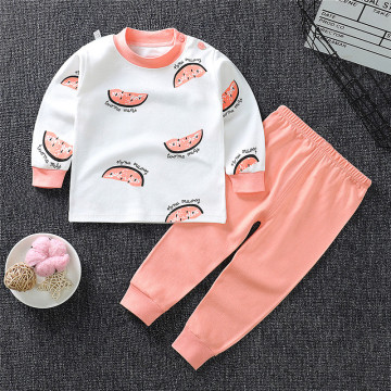 1-7year Baby Clothes Set Winter Cotton Newborn Baby Boys Girls Clothes 2PCS Baby Pajamas Unisex Kids Clothing Sets