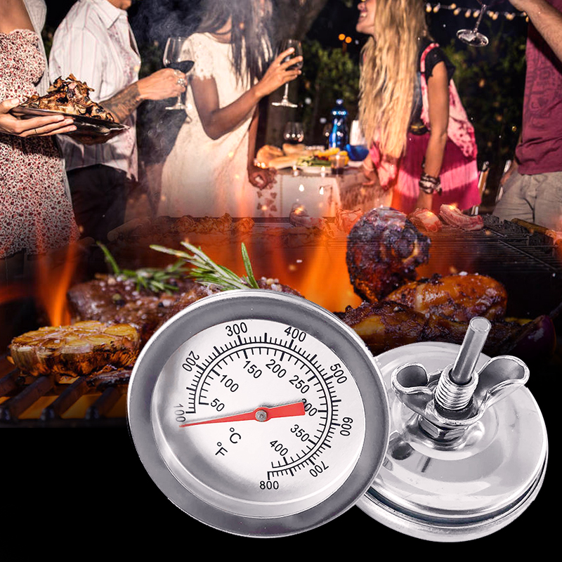 50℃~550℃ Stainless Steel Barbecue BBQ Smoker Grill Thermometer Temperature Gauge Celsius Household Thermometers