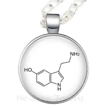 Theobromine Biology Chemistry Element Chemical Formula Necklace Biochemistry Chocolate Molecule Image Sweaterchain Creative Gift