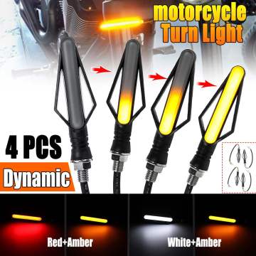 1 Set Universal-Led Motorcycle Dynamic Directional Indicators Turn Signals Flashing Rear Tail Brake Flasher Light DRL Lamp