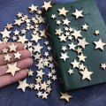100pcs Mixed Mini Wooden Stars DIY Crafts Christmas Home Decorations Scrap Booking Wood Buttons Party