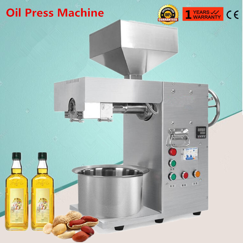 Temperature Control Oil Press Machine Commercial Stainless Steel Peanut Oil Pressure For Sesame/Melon Seeds/Rapeseed/Flax/Walnut