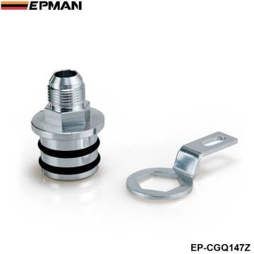 Engine Billet Aluminum Block Plug Adapter Breather Fitting to 10AN For Honda Integra B16/B18 Engines only EP-CGQ147Z