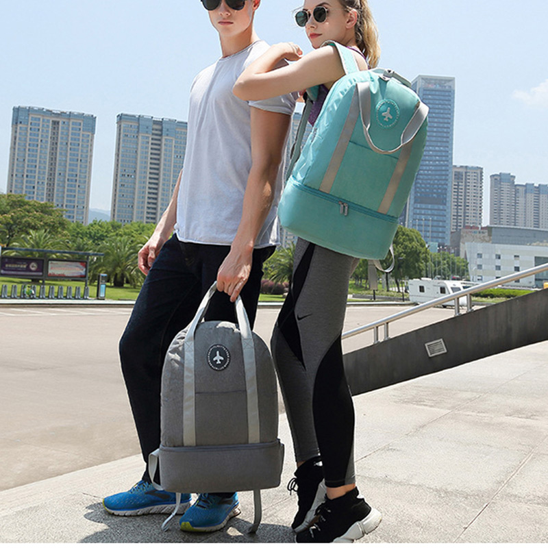 Dry Wet Women Fitness Gym Backpack Independent Shoes Bag Shoulder Training Swimming Travel Sac De Sport Gymtas 2019 New XA899WA
