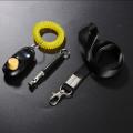 3 in 1 Ultrasonic Dog Whistle Training Collar Whistle+Pet Training Clicker+Free Lanyard Set Pet Dog Trainings Supplies