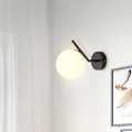Nordic Wall Light Bedroom Bedside Led Night Light Modern Creativity Black Glass Ball Wall Surface Indoor Decorations Fixtures