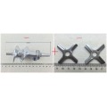 3 piece Free shipping Meat Grinder Screw and blades Mincer Auger MS-0695960 SS-989843 for Moulinex meat grinder parts