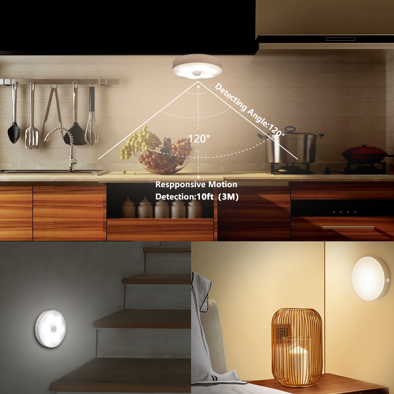 LED Motion Sensor Light USB Rechargeable LED Under Cabinet Light For Kitchen Closet Wardrobe Bedroom Stairs Wall Lamp Night Lamp