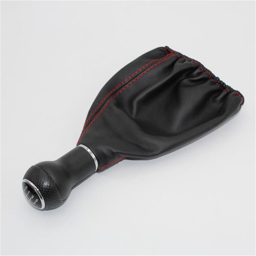 For Seat Ibiza 1996 1997 1998 1999 2000 2001 Car-Styling 5 Speed Car Gear Lever Stick Shift Knob With PU Leather Boot Red Line